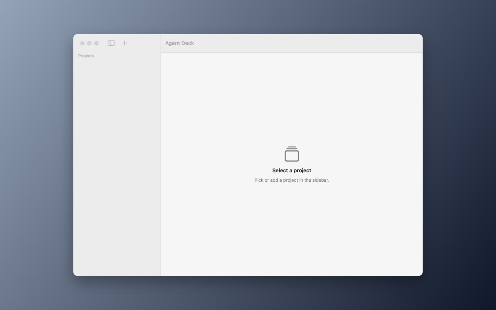 Screenshot of Agent Deck running on a Mac
