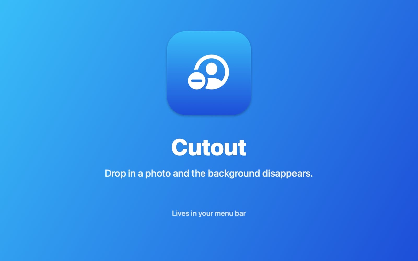Screenshot of Cutout running on a Mac