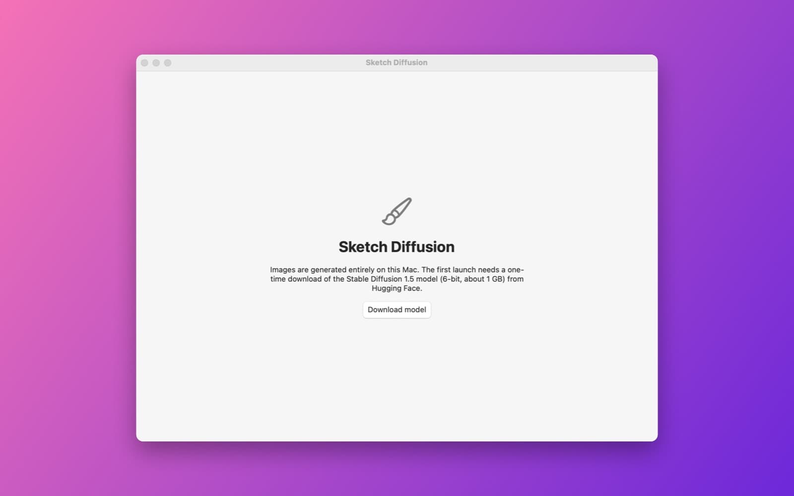 Screenshot of Sketch Diffusion running on a Mac