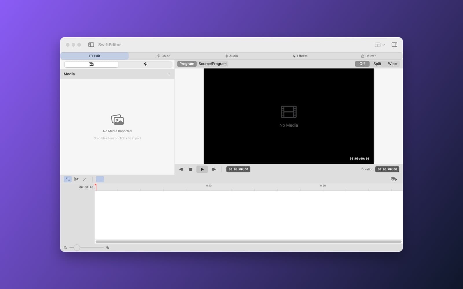 Screenshot of SwiftEditor running on a Mac