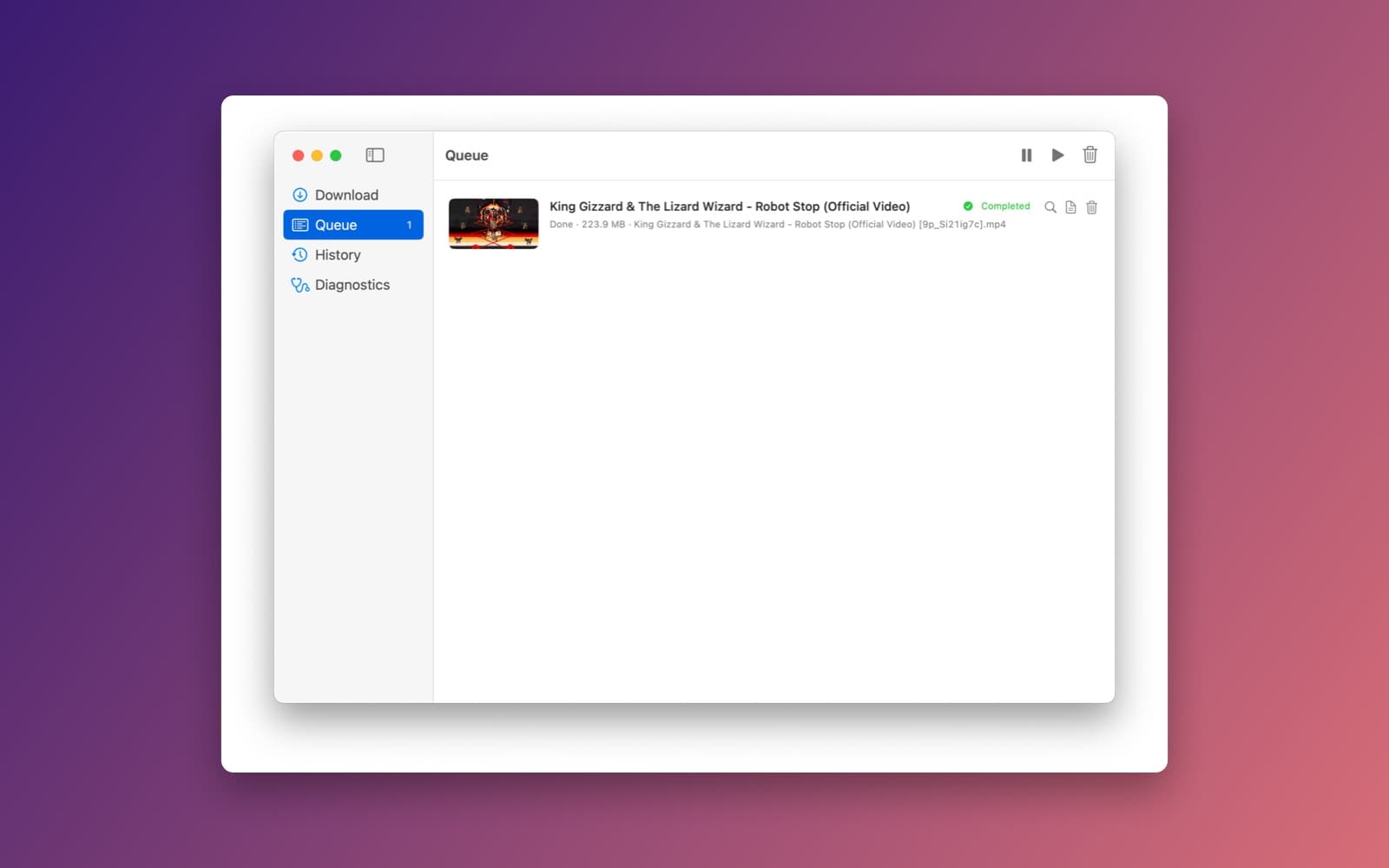 Screenshot of Toob-Downer running on a Mac
