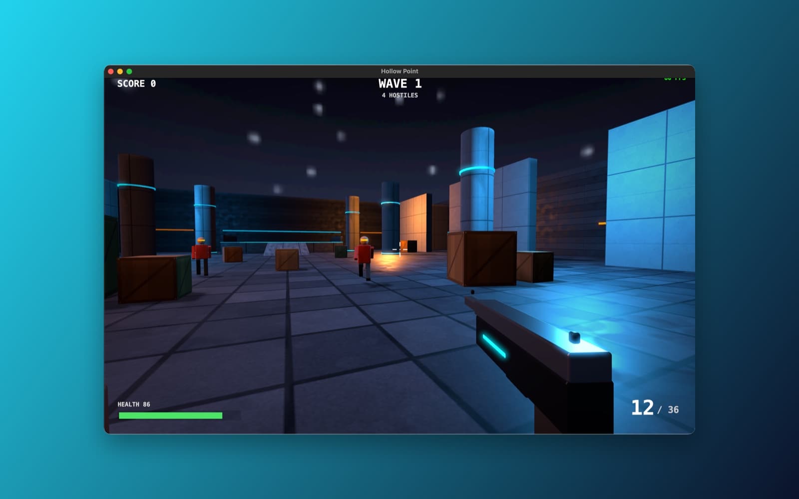 Screenshot of Hollow Point running on a Mac
