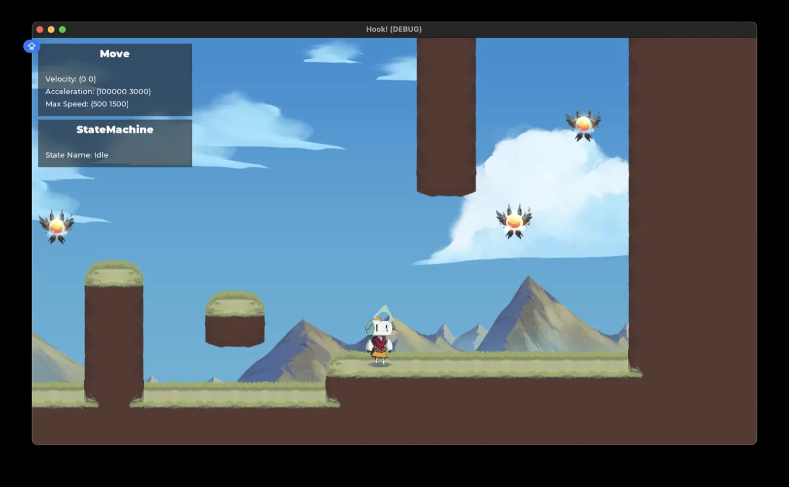 Screenshot of Metroidvania Platformer running on a Mac