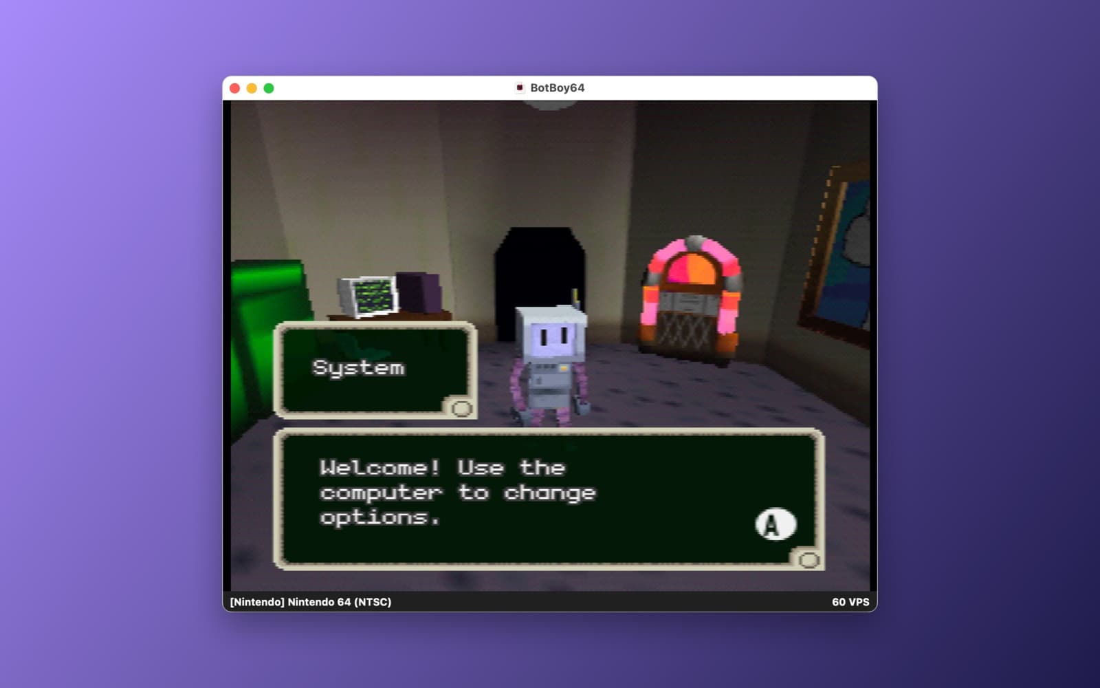 Screenshot of N64 Emulator running on a Mac