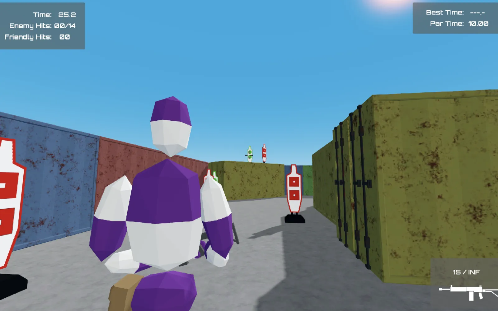 Screenshot of 3D FPS running on a Mac